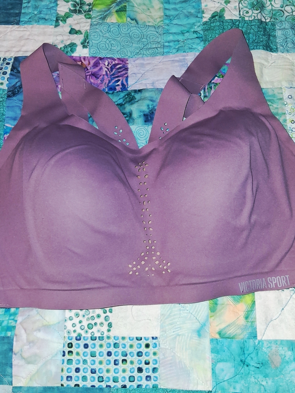 Victoria Sport Purple Molded-Cup High-Support Sports Bra